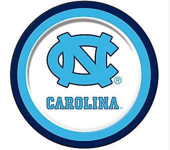 North Carolina Tar Heels 7 Inch Paper Plates (12 Count)