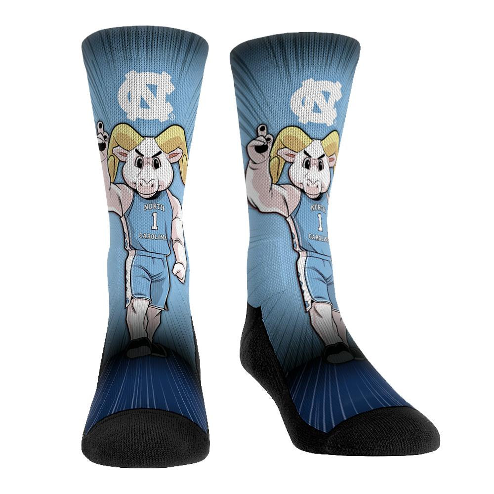 UNC Rameses Socks by Rock Em Mascot Pump Up