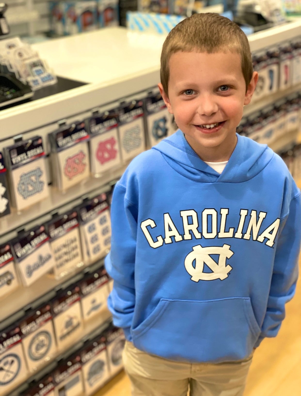 Kid's Hoodie Carolina Blue Basic UNC Hooded Sweatshirt
