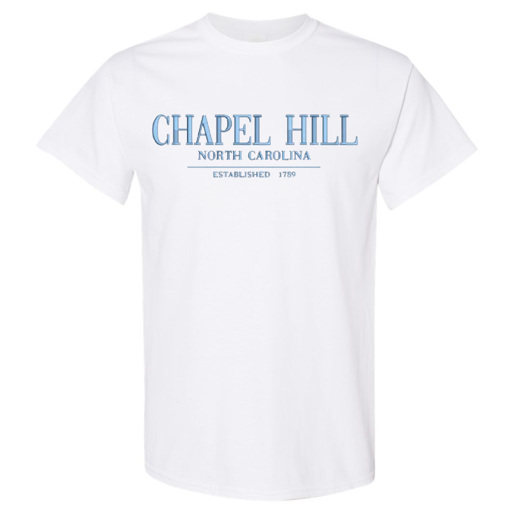 White and online carolina blue shirt