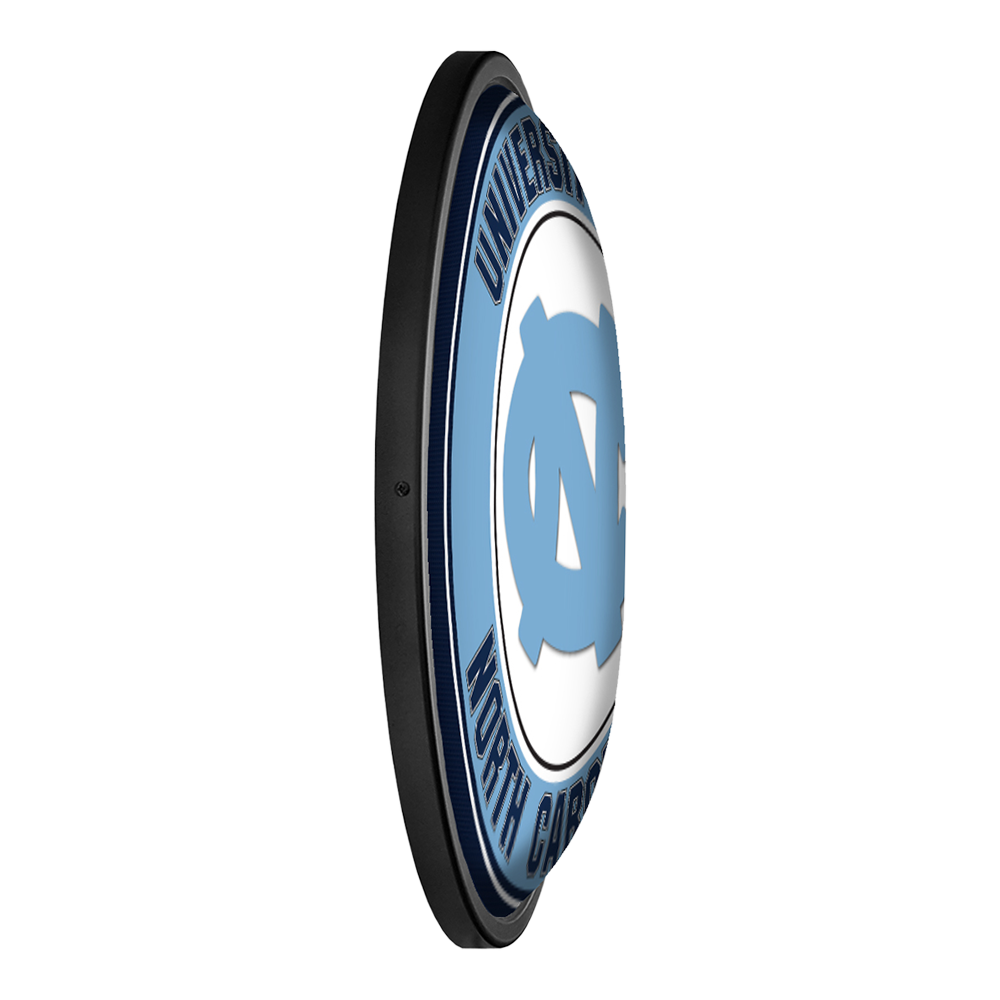 North Carolina Tar Heels: Round Slimline Lighted Wall Sign