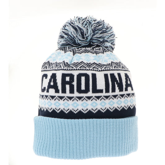 Carolina Tar Heels Youth Winter Knit Hat with Pattern for Kids