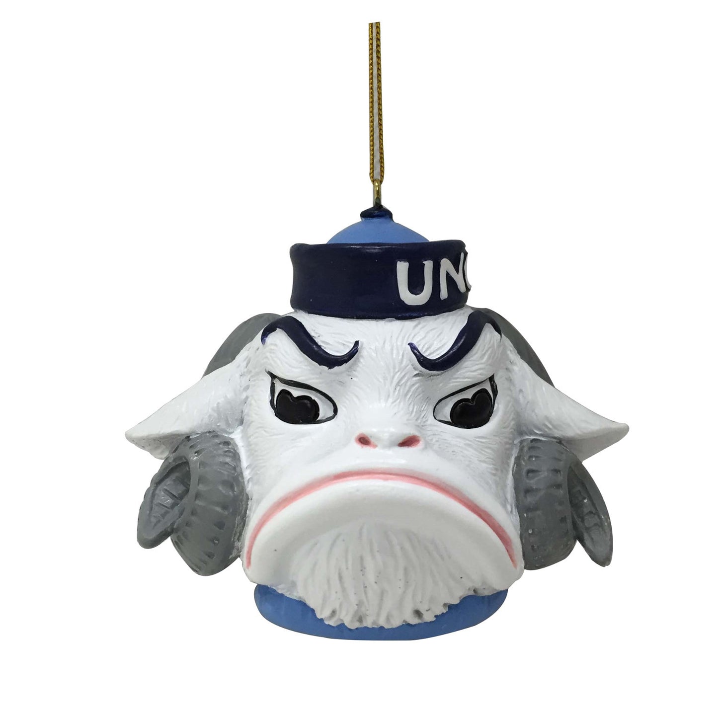 North Carolina Tar Heels Oxbay UNC Rameses Head Ornament