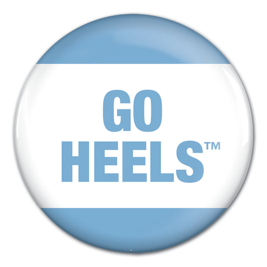 Carolina Blue Go Heels Button Pin for UNC Fans