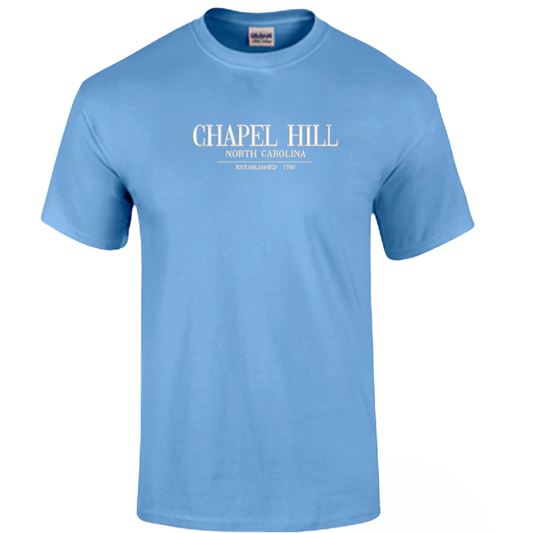 Chapel Hill Embroidered Chill T-shirt in Carolina Blue