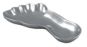 Silver Tar Heels Shaped Decorative Dish Tray