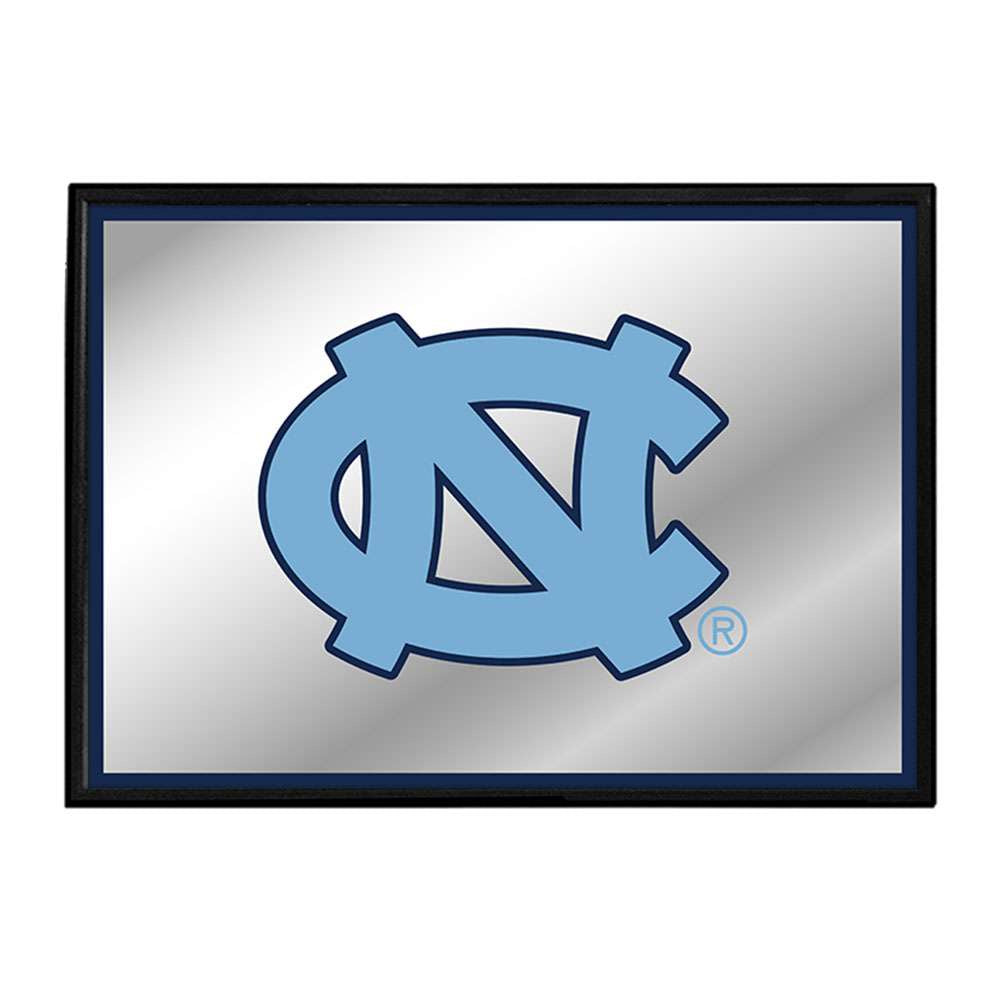 North Carolina Tar Heels: Framed Mirrored Wall Sign Navy Edge