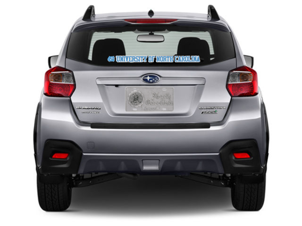 University of North Carolina Back Windshield Decal Sticker 20"