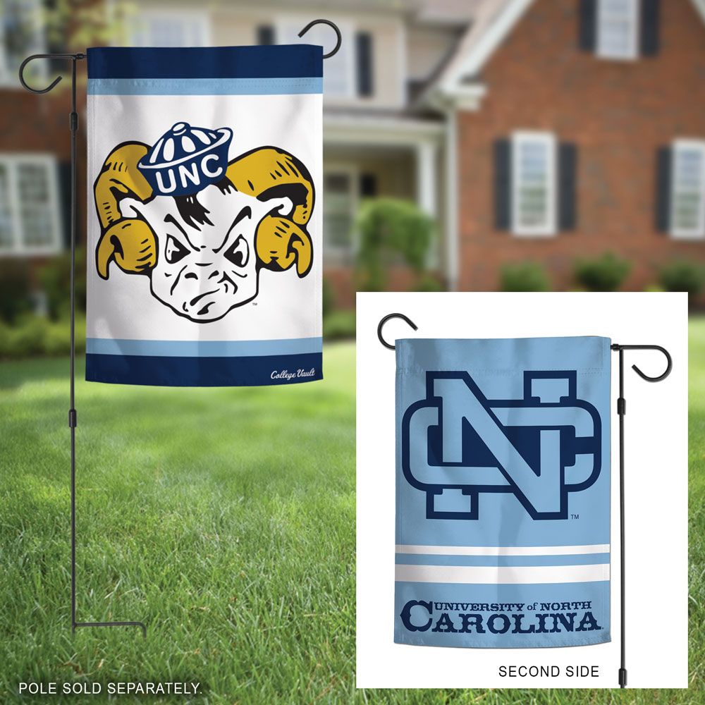 North Carolina Tar Heels Vintage Garden Flag 2 Sided