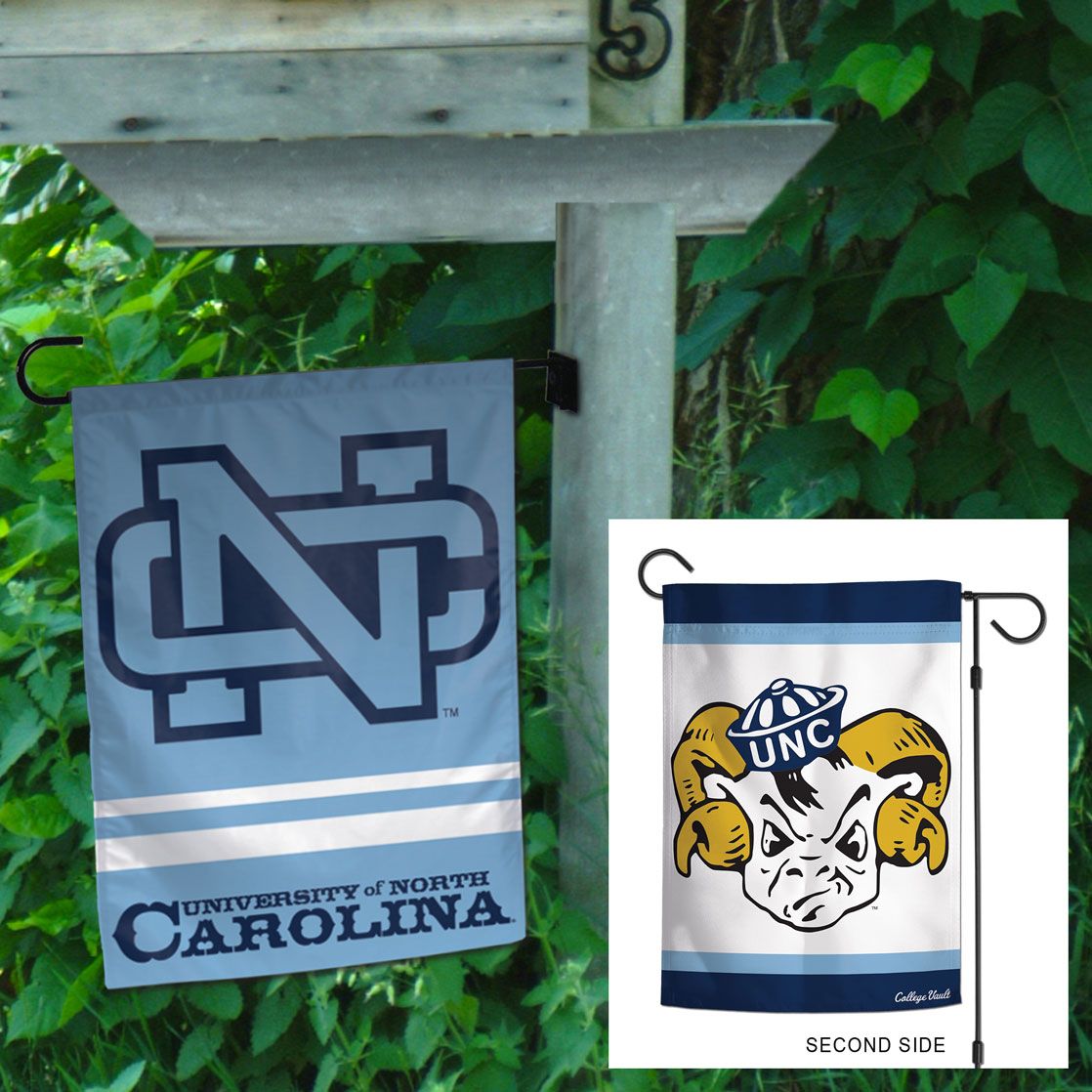 North Carolina Tar Heels Vintage Garden Flag 2 Sided