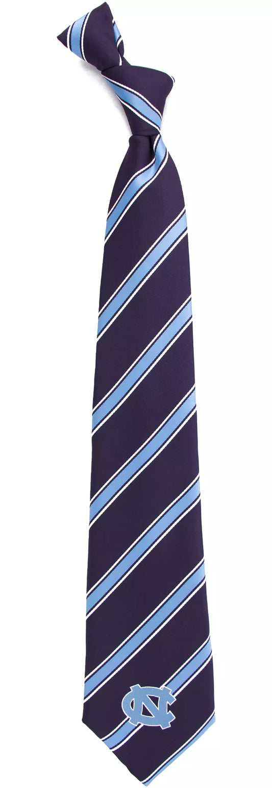 North Carolina Tar Heels Eagle Wings UNC Navy Striped Woven Poly Tie