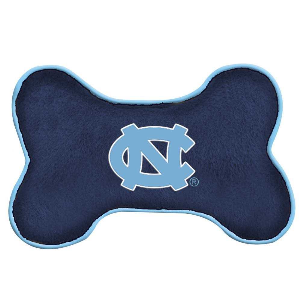 UNC Navy Embroidered Bone Squeak Toy