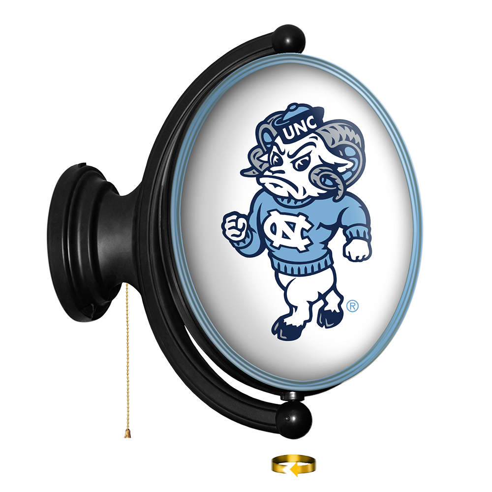 North Carolina Tar Heels: Mascot - Original Oval Rotating Lighted Wall Sign White