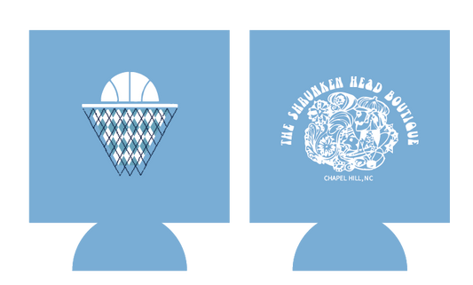 SHB Logo and Argyle Basketball Two-Sided Koozie