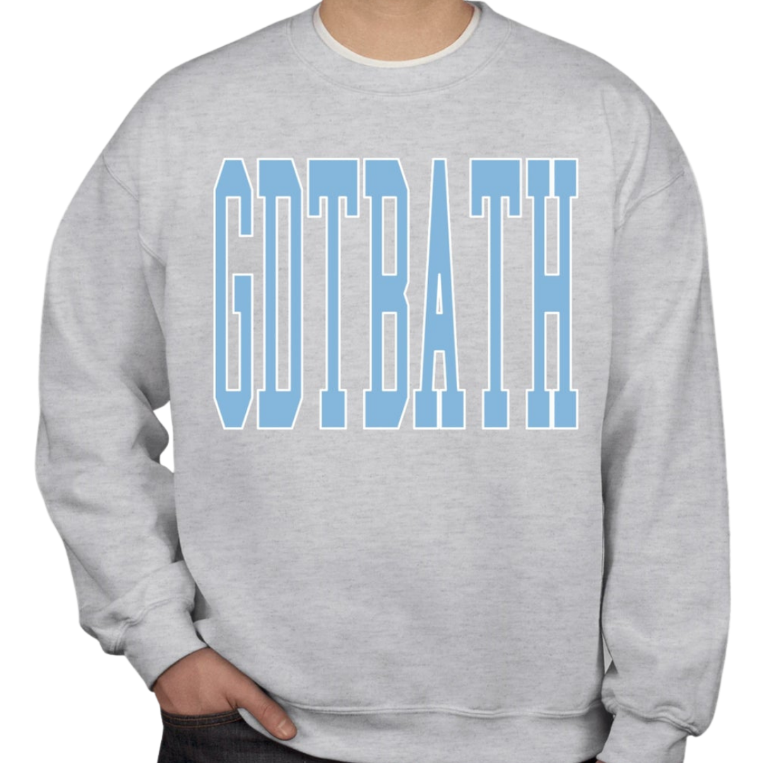 GDTBATH Crewneck Sweatshirt in Ash Grey by Shrunken Head