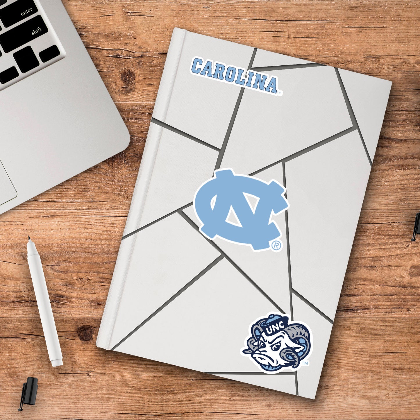 North Carolina Tar Heels Decal 3-pk with 3 Various Logos / Wordmark by Fanmats