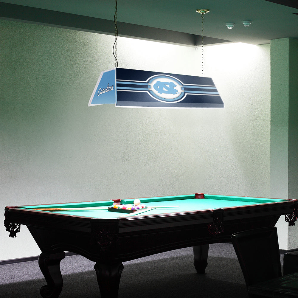 North Carolina Tar Heels: Edge Glow Pool Table Light Navy / Script Cap