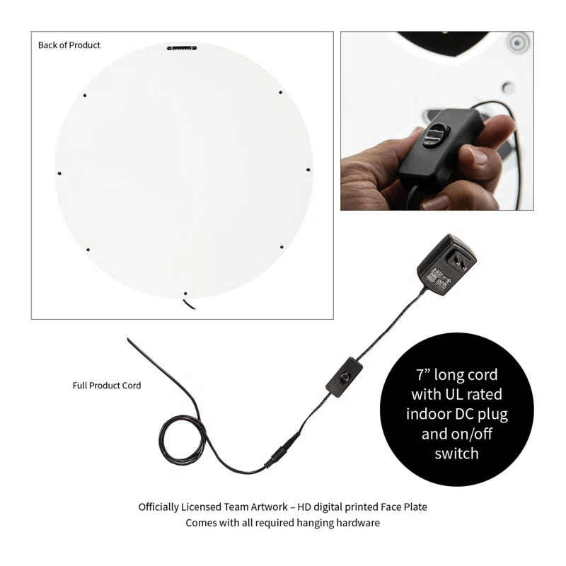 UNC Round LED Wall Sign