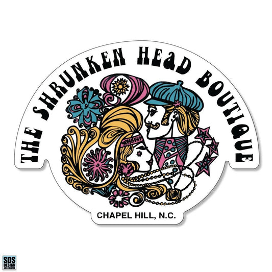 3" Peel & Stick Shrunken Head Logo Decal