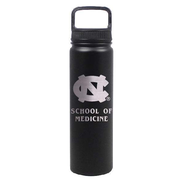 UNC School of Medicine Water Bottle Stainless Steel Black 24 oz