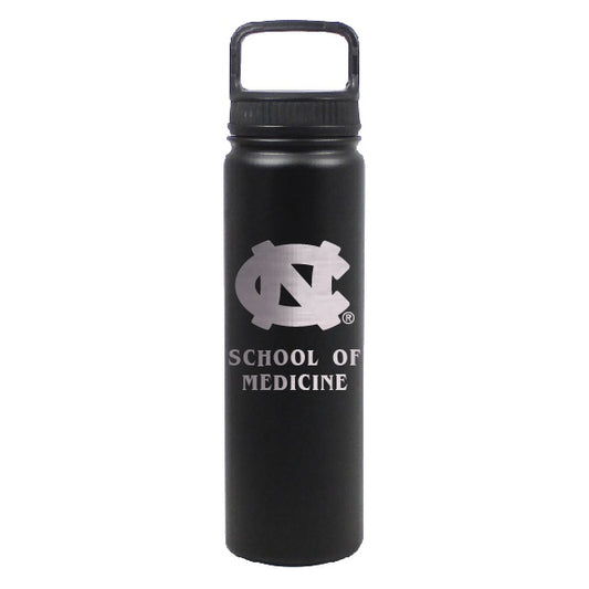 UNC School of Medicine Water Bottle Stainless Steel Black 24 oz
