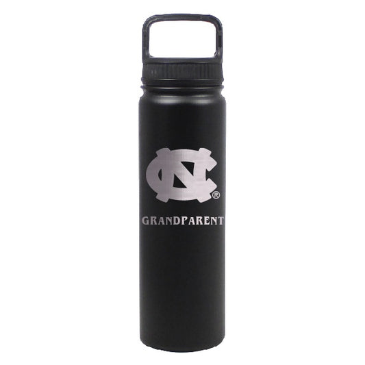 UNC Grandparent Water Bottle Stainless Steel Black 24 oz