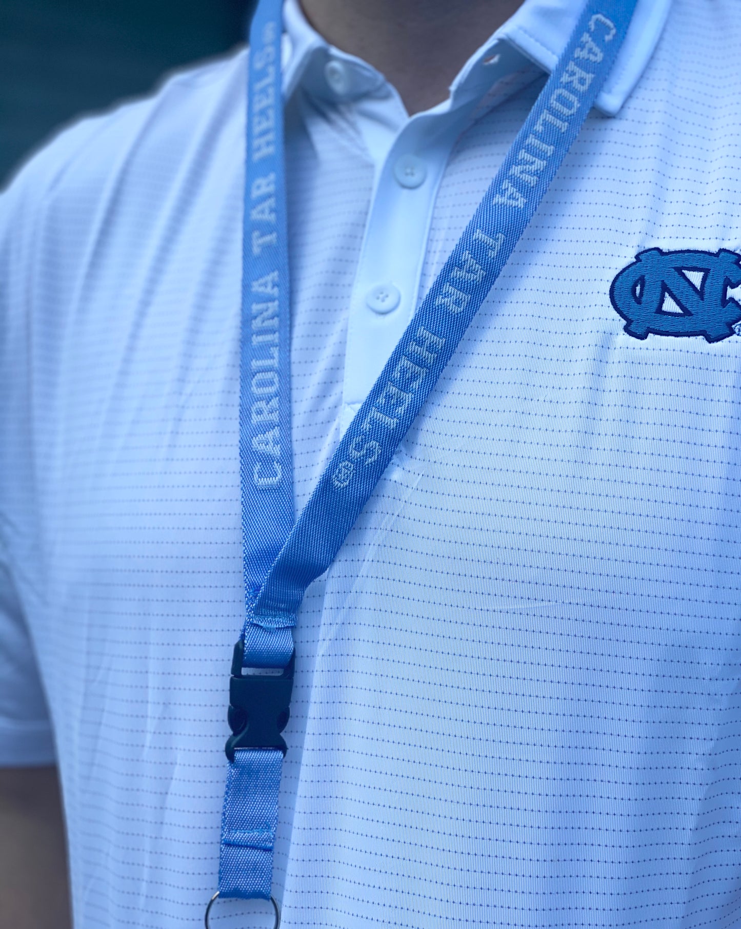 Carolina Blue UNC Tar Heels Lanyard with Detatchable Buckle