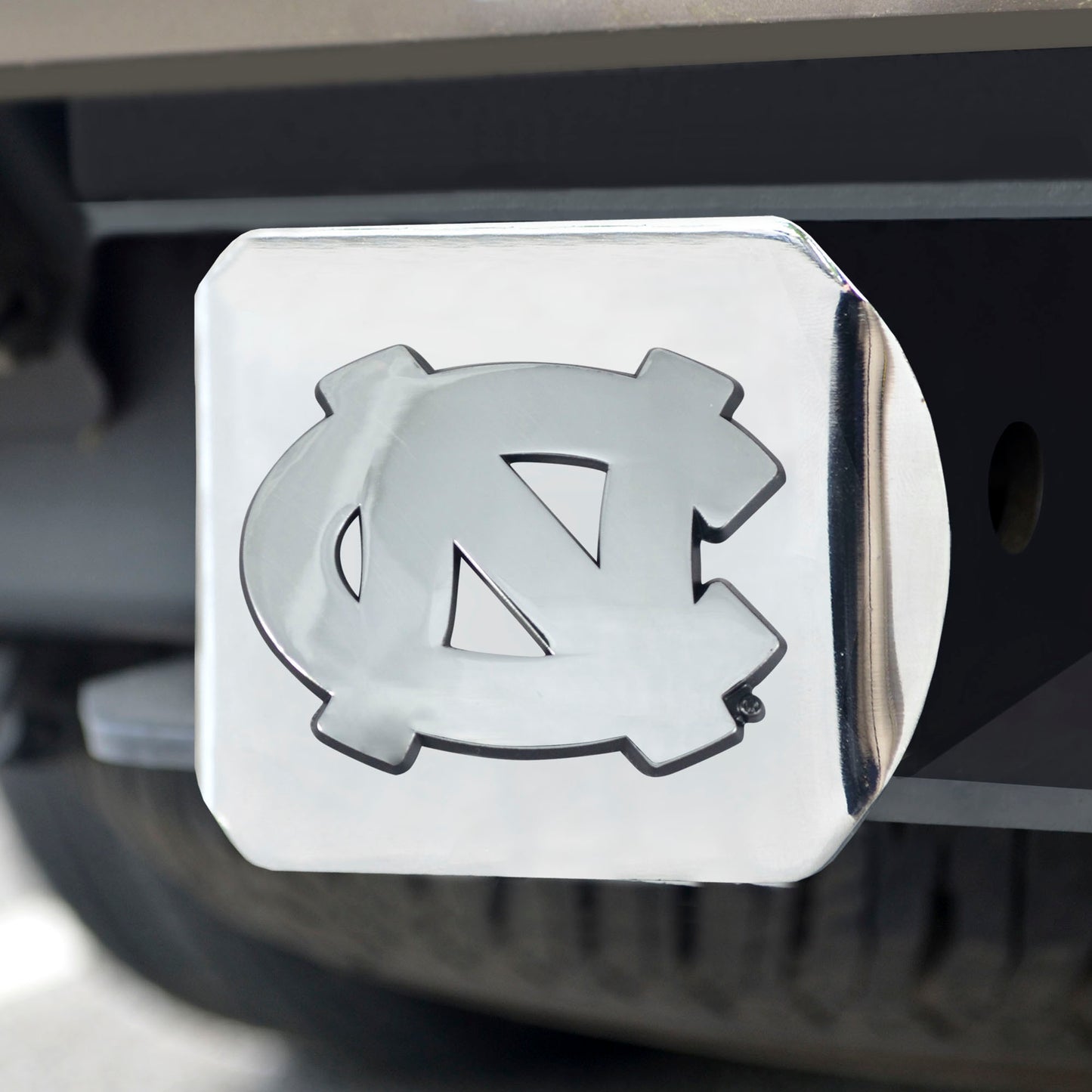 North Carolina Tar Heels Hitch Cover - Chrome with NC Logo by Fanmats