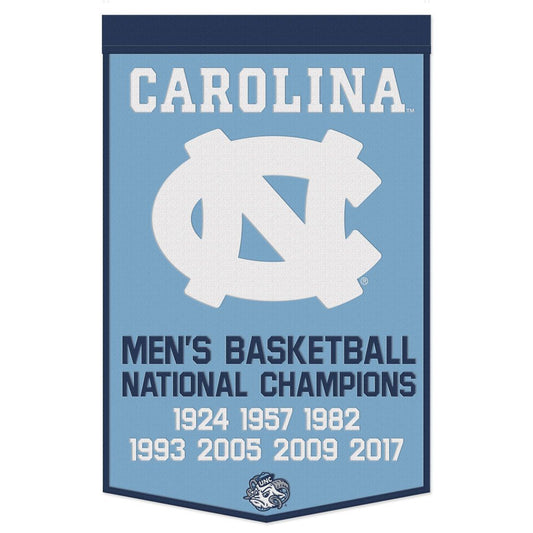 UNC Tar Heels Basketball National Champions Wool Banner
