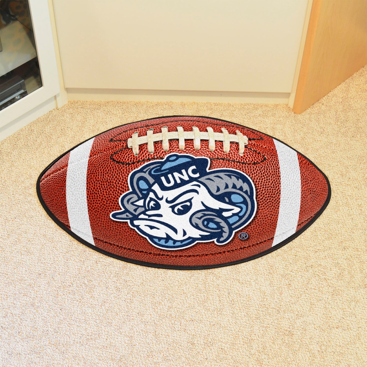 North Carolina Tar Heels Football Mat with Ram Logo by Fanmats