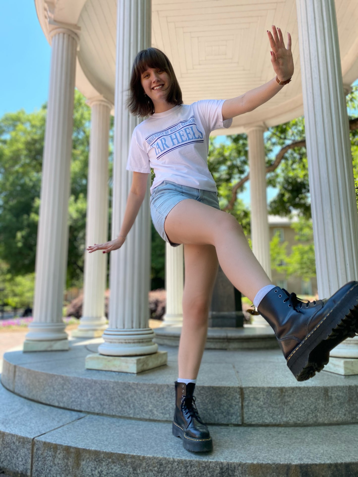 White University of North Carolina T-Shirt by Comfort Wash