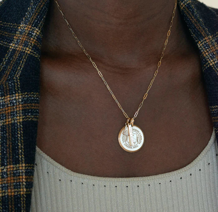 UNC Seal Necklace in Florentine by Kyle Cavan Gold