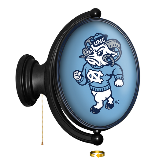 North Carolina Tar Heels: Mascot - Original Oval Rotating Lighted Wall Sign Carolina Blue