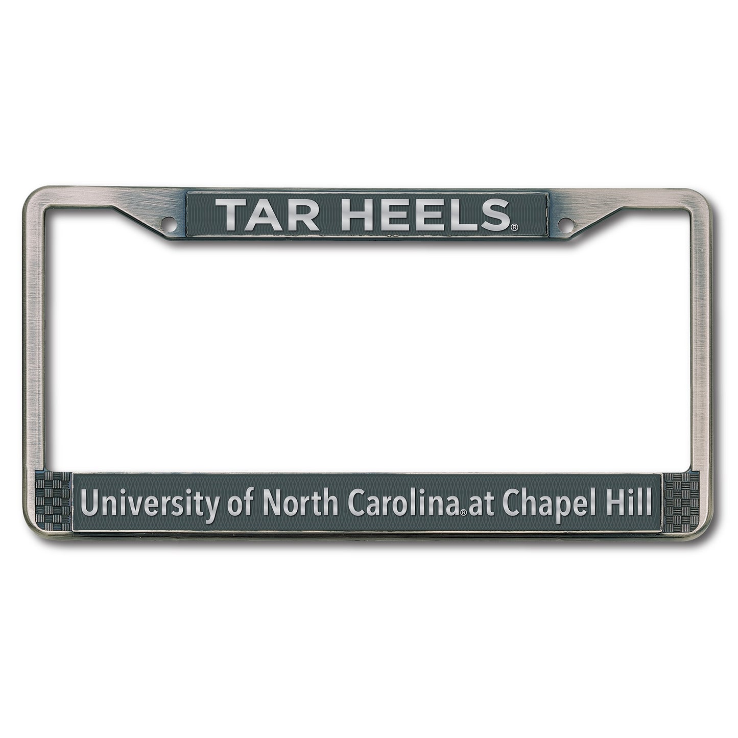 North Carolina Tar Heels Pewter Auto Plate Frame