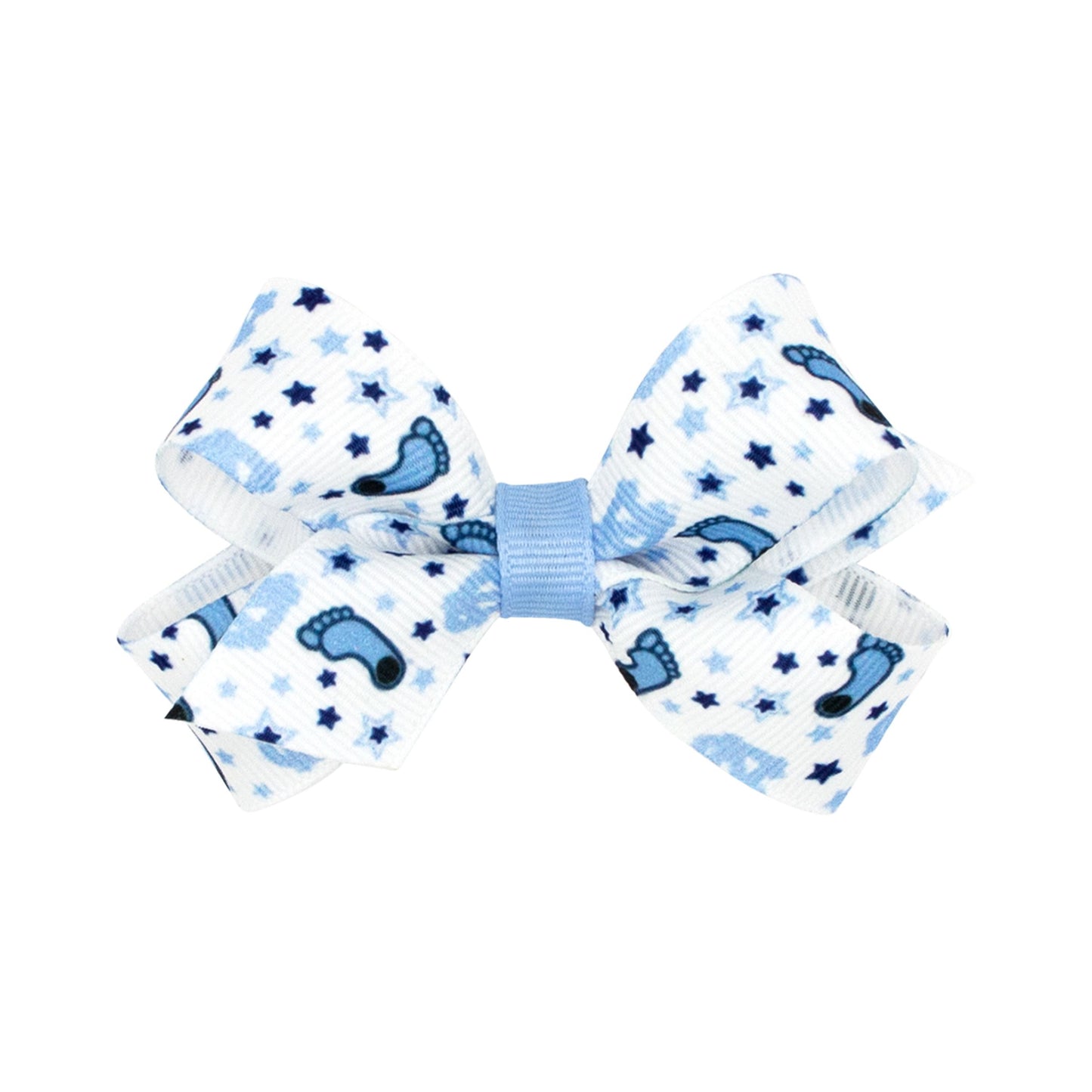 North Carolina Tar Heels Logo Pattern Hair Bow with Barrett Back