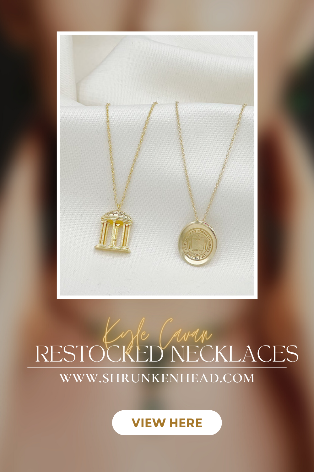 UNC Seal Necklace in Florentine Petite by Kyle Cavan Gold