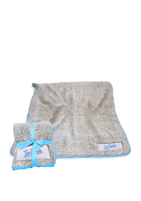 UNC Frosty Fleece Blanket in Grey Sherpa