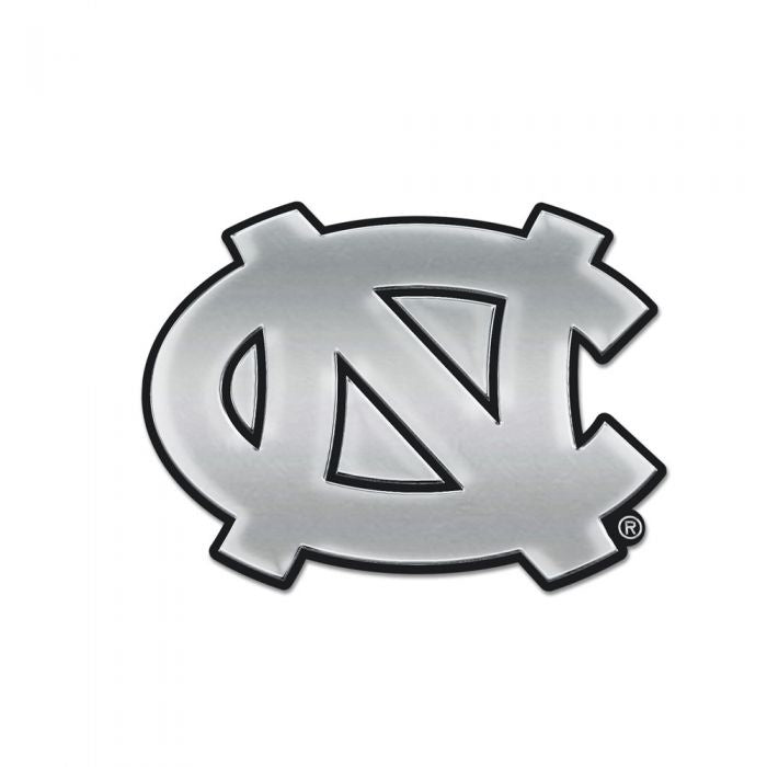 UNC Tar Heels Auto Emblem in Silver