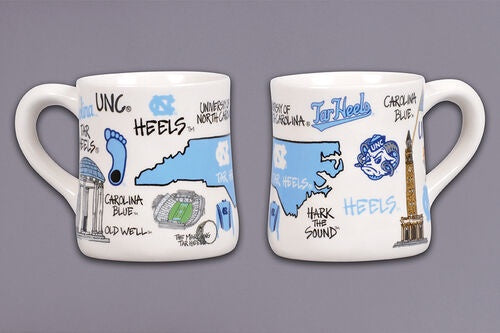 UNC Chapel Hill Coffee Mug with University Icon Collage