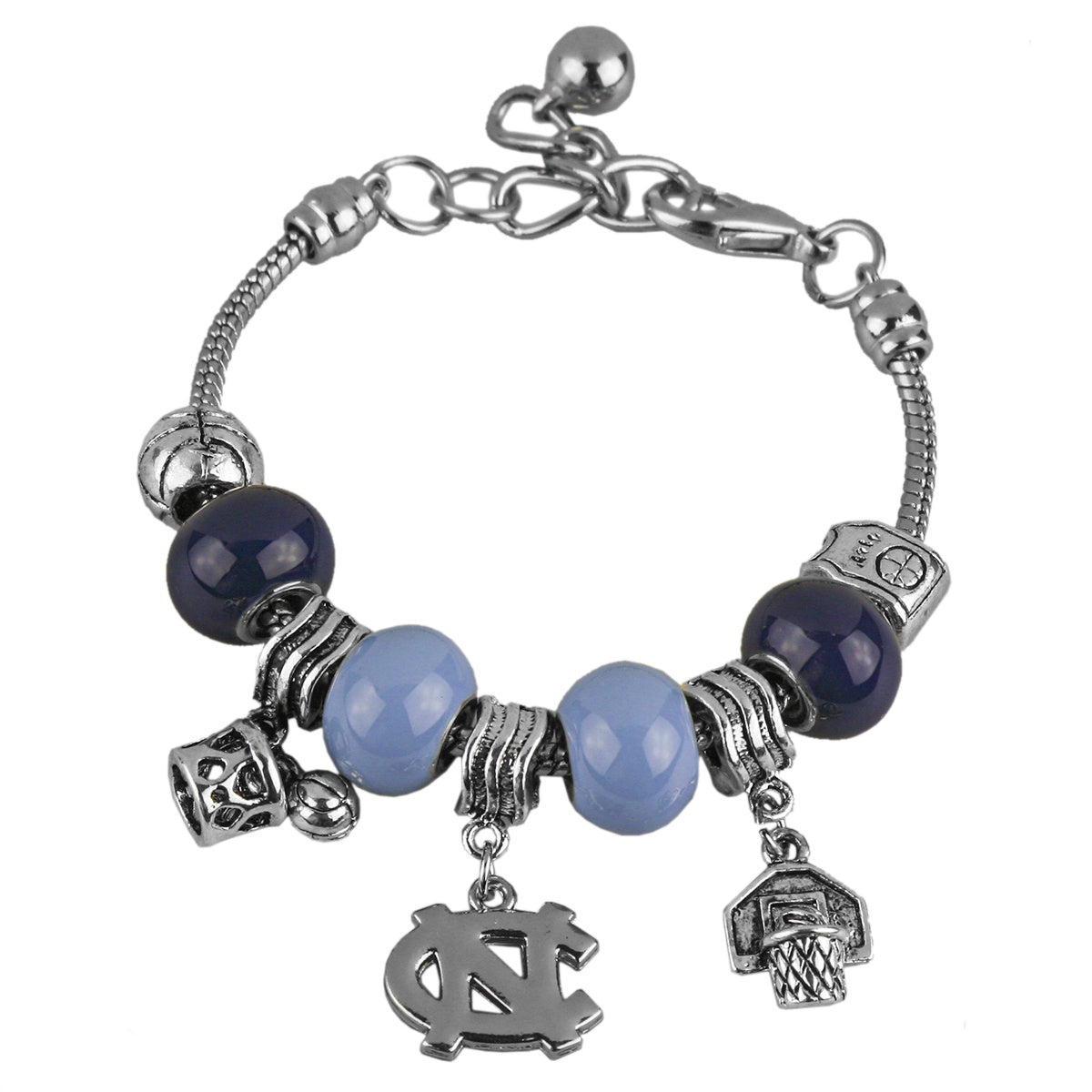 North Carolina Tar Heels Sandol Slam Dunk UNC Basketball Charm Bracelet