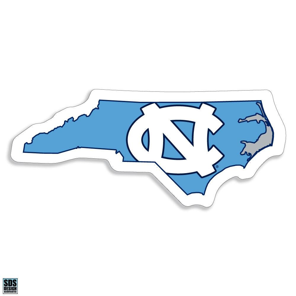 UNC Primary Logo Decal Sticker in Carolina Blue