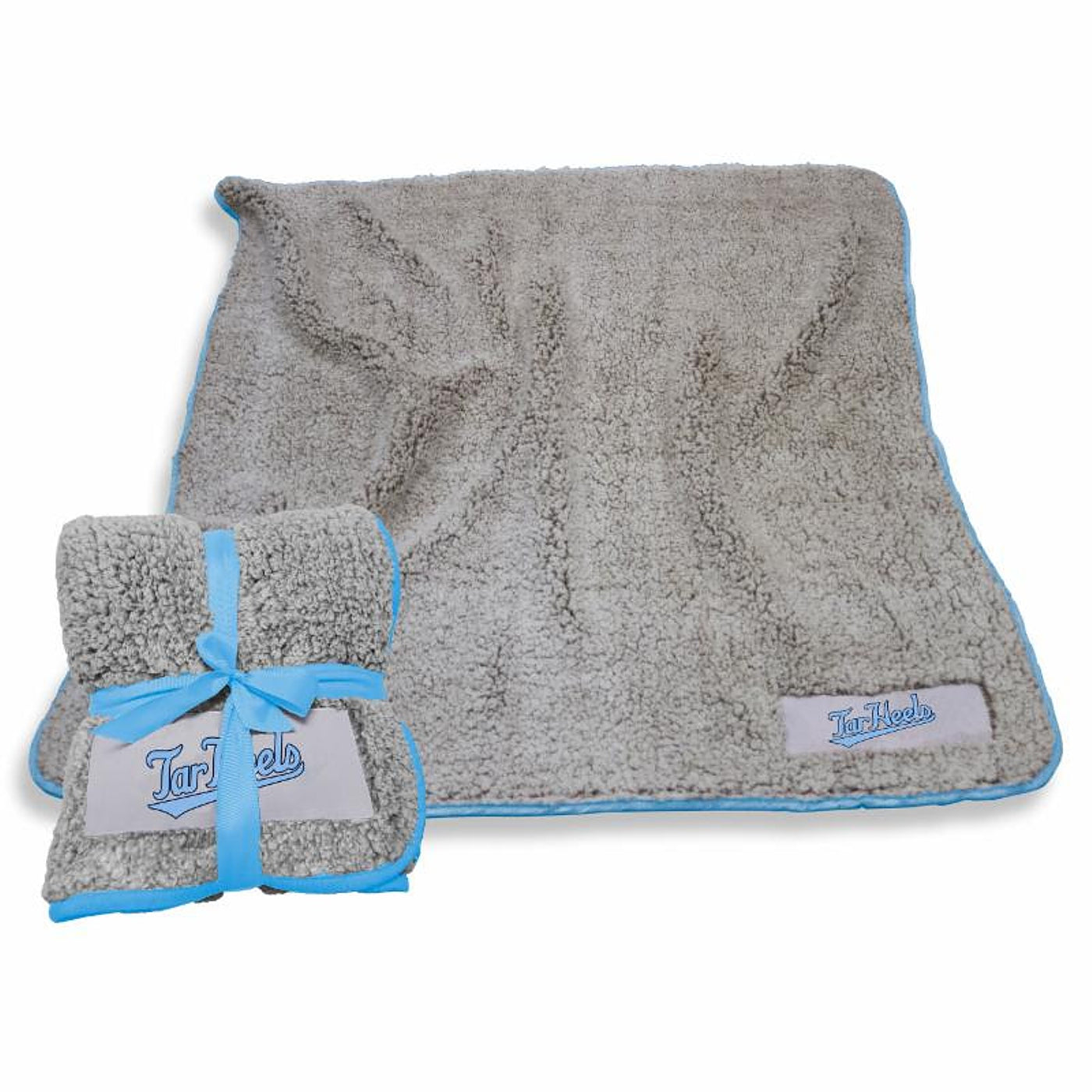 UNC Frosty Fleece Blanket in Grey Sherpa