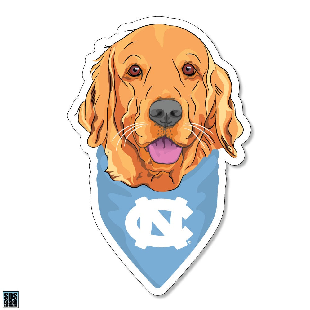 Carolina Tar Heels Front Facing Dog Decal Sticker