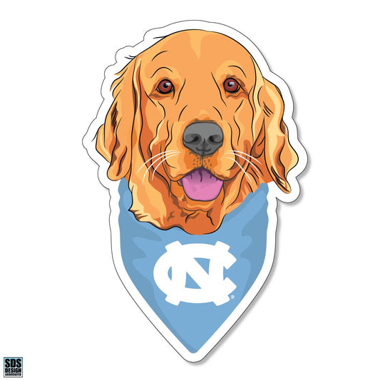Carolina Tar Heels Front Facing Dog Decal Sticker