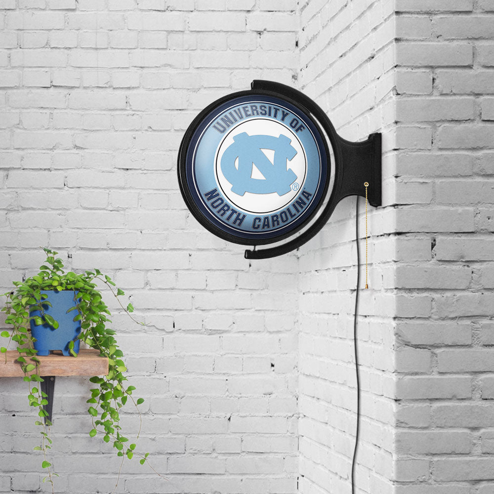 North Carolina Tar Heels: Original Round Rotating Lighted Wall Sign