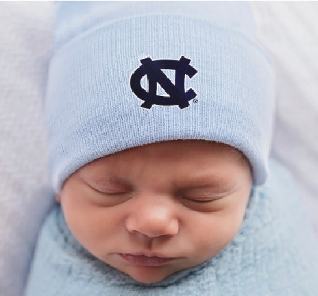 Light Blue UNC Logo Baby Knit Cap