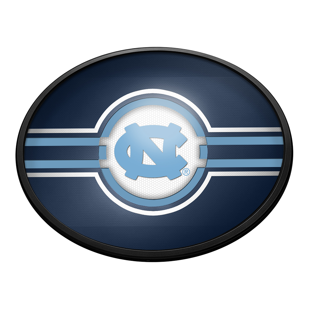 North Carolina Tar Heels: Oval Slimline Lighted Wall Sign Navy