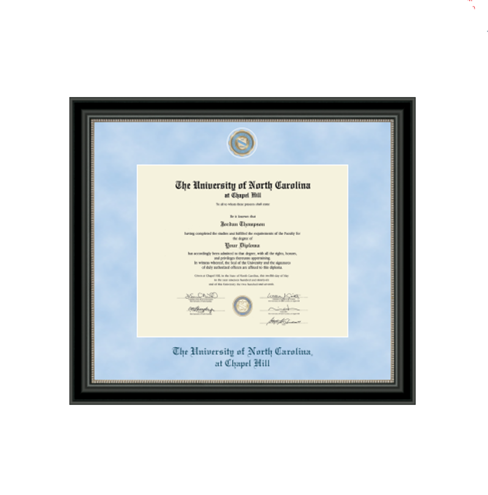 UNC Regal Edition Diploma Frame in Noir