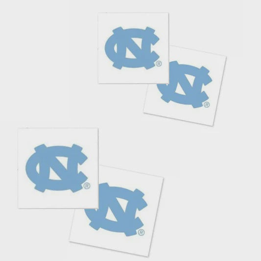 UNC Tar Heels Logo Face Tattoo 4 Pack