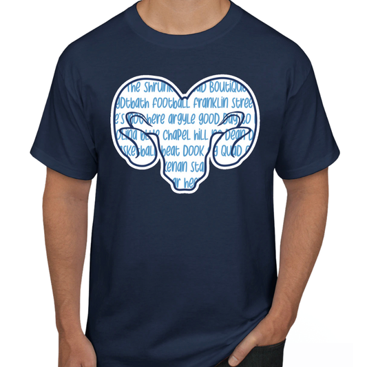 Word Ram Adult T-Shirt by Shrunken Head Brand